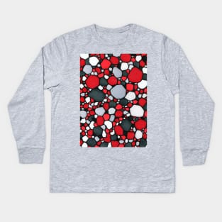Red and Gray Kids Long Sleeve T-Shirt